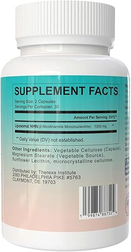 Miniatura 3 de NMN Suplemento 1000 mg Puro - NMN liposomal para suplemento NAD+, probado en EE. UU., 60 cápsulas