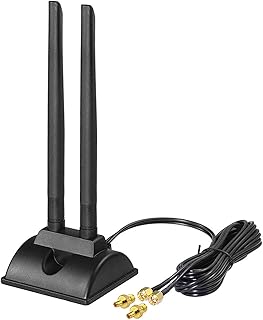 Bingfu 4G LTE Antenna Magnetic Base 6dBi 4G LTE MIMO SMA Male Antenna Compatible with 4G LTE Wireless CPE Router Cellular Gateway Industrial IoT Router MiFi Mobile Hotspot Modem USB Dongle Adapter