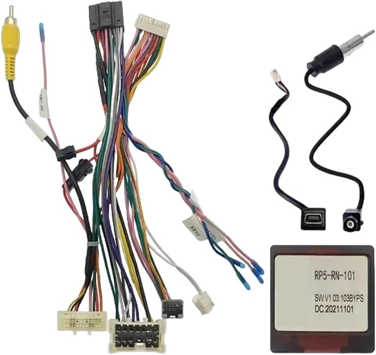 16PIN Wiring HARNESS CANanbus Decoder Box Compatible for Renault Duster Captur Dacia CLIO 2012+ LADA XRAY 2015-2019 Multi-steering, CAM(Canbus With Harness)