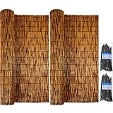 Juexica 2 Pcs Natural Bamboo Reed Fencing Roll, 3.3 ft...