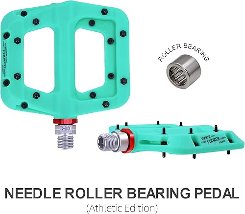 Miniatura 8 de Pedales FOOKER MTB para bicicleta de montaña, 3 rodamientos, antideslizantes, ligeros, de fibra de nailon, pedales de plataforma de bicicleta para