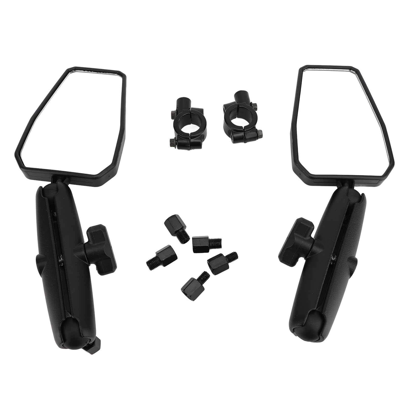 Espejo retrovisor plegable para moto, espejo ATV ajustable a 360 ° de alta definición, espejo de moto de nieve de aleación de aluminio estable con hebilla para motocicleta