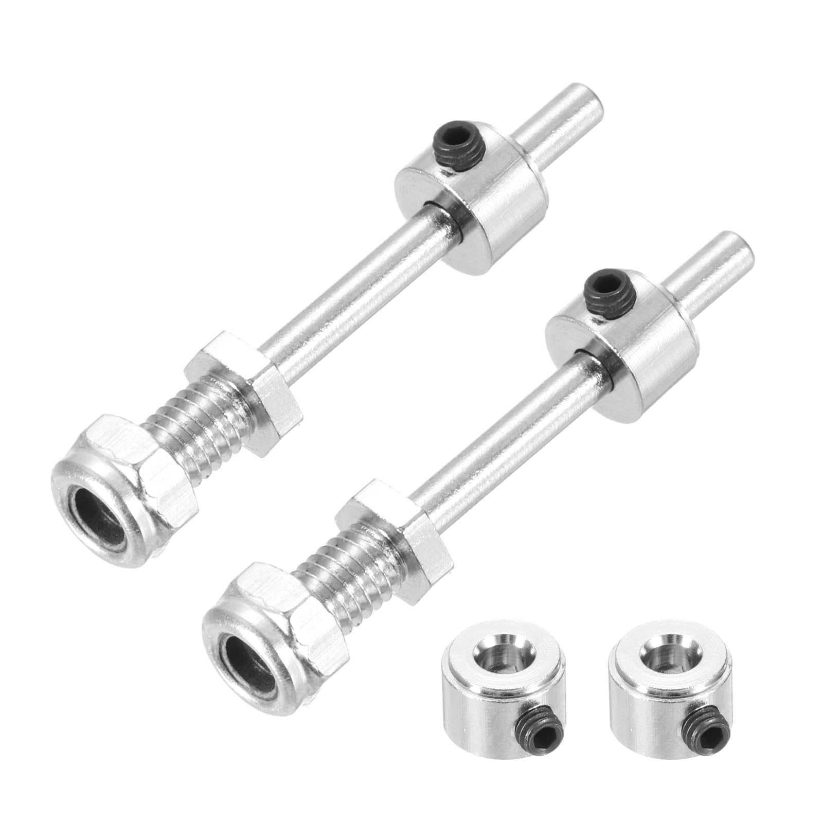 sourcing map 3/16 Inch Diameter x 1.54 Inch Length 2 Set Landing Gear Axle Shaft Drive Axle with Nuts for RC Airplane