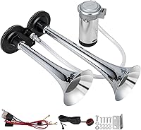 Vista 14 de Kit de bocina eléctrica negra para motocicleta, bocina de tren impermeable de 150 dB para camión, kit de bocinas de auto universal para cualquier