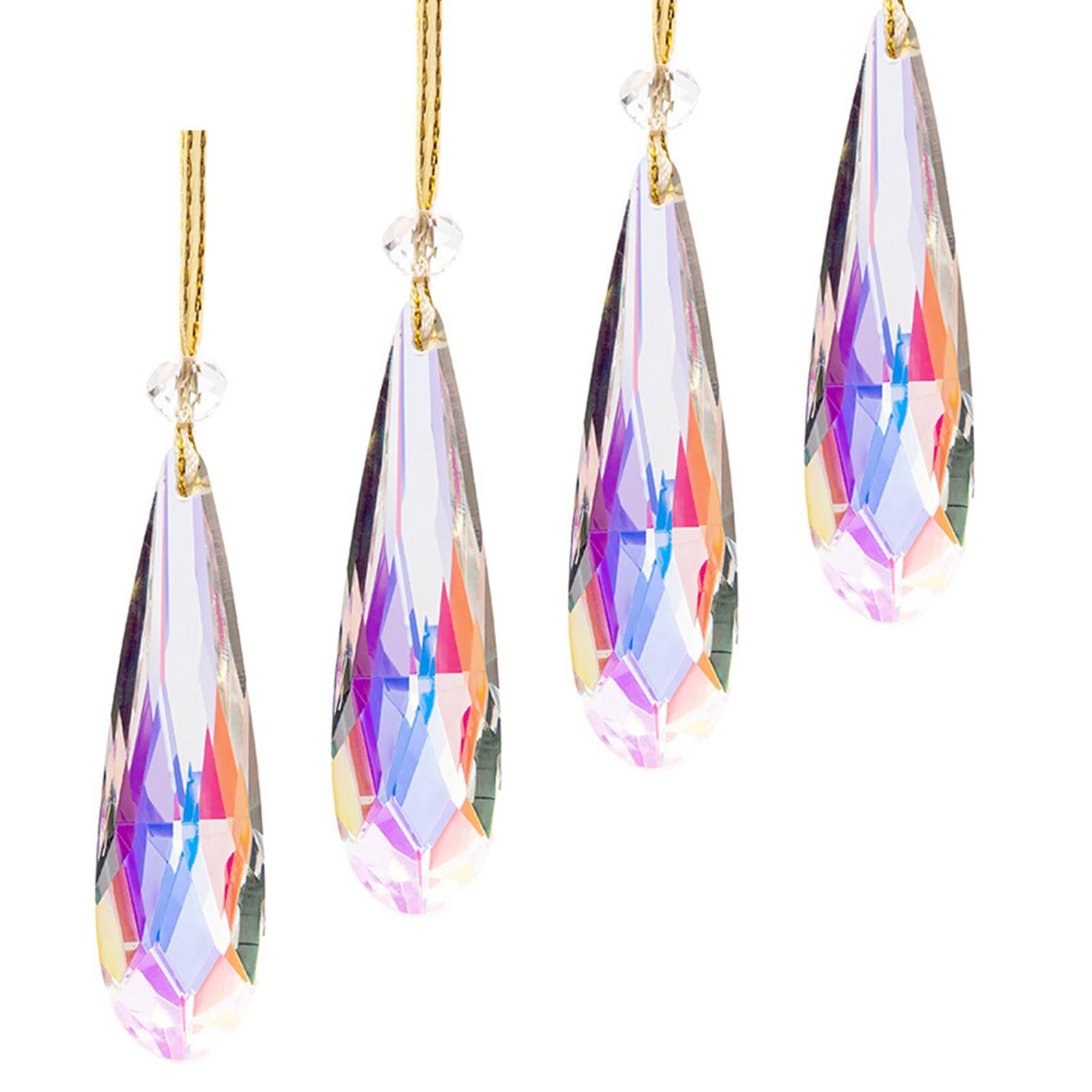 Oxxggkao Crystal Suncatchers Beads Chain Elegant Crystal Pendants Adornment for Sun Caught Rainbow Effect Home Decors Gifts
