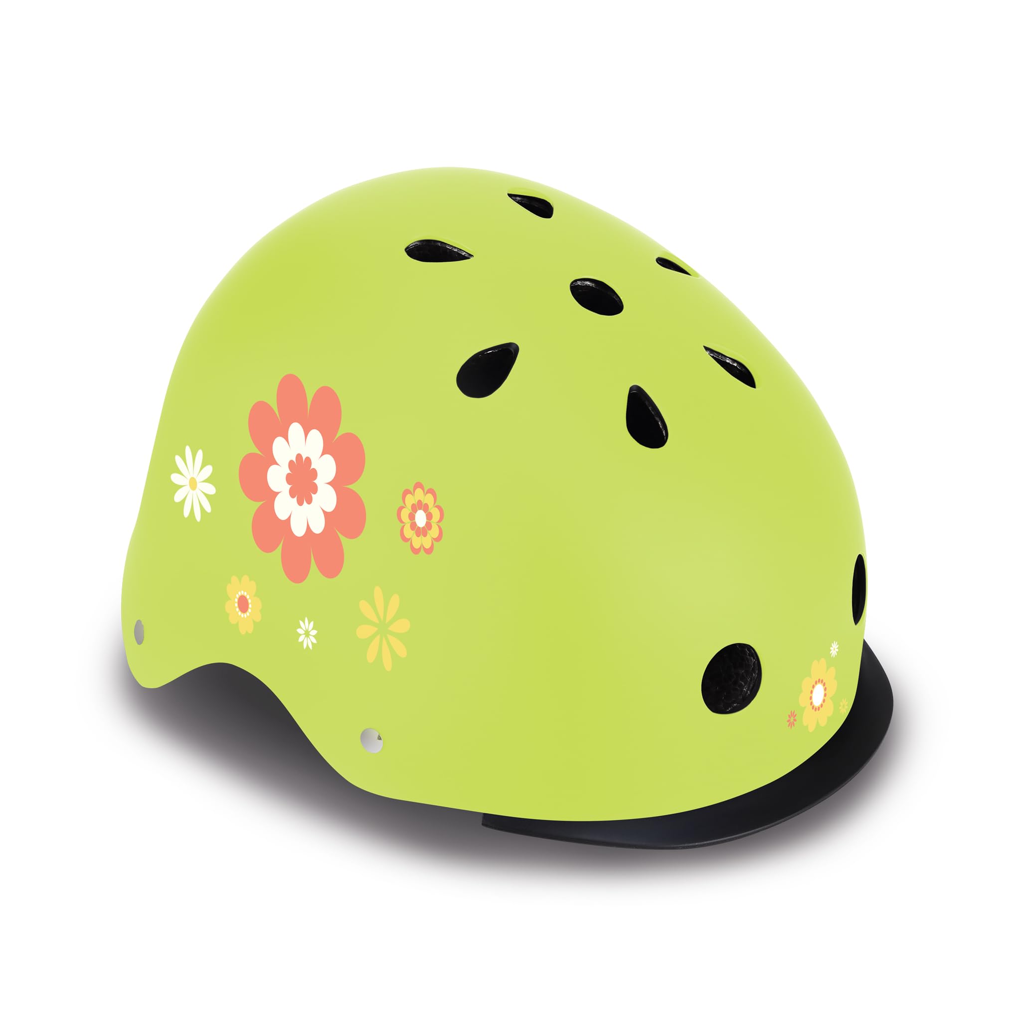 globber fahrradhelm Glober Kinderhelm Elite Lights 507-106 Lime Green-Flower Helm, Grün (Grün), Einheitsgröße Sport & Freizeit Size:MD (5'6