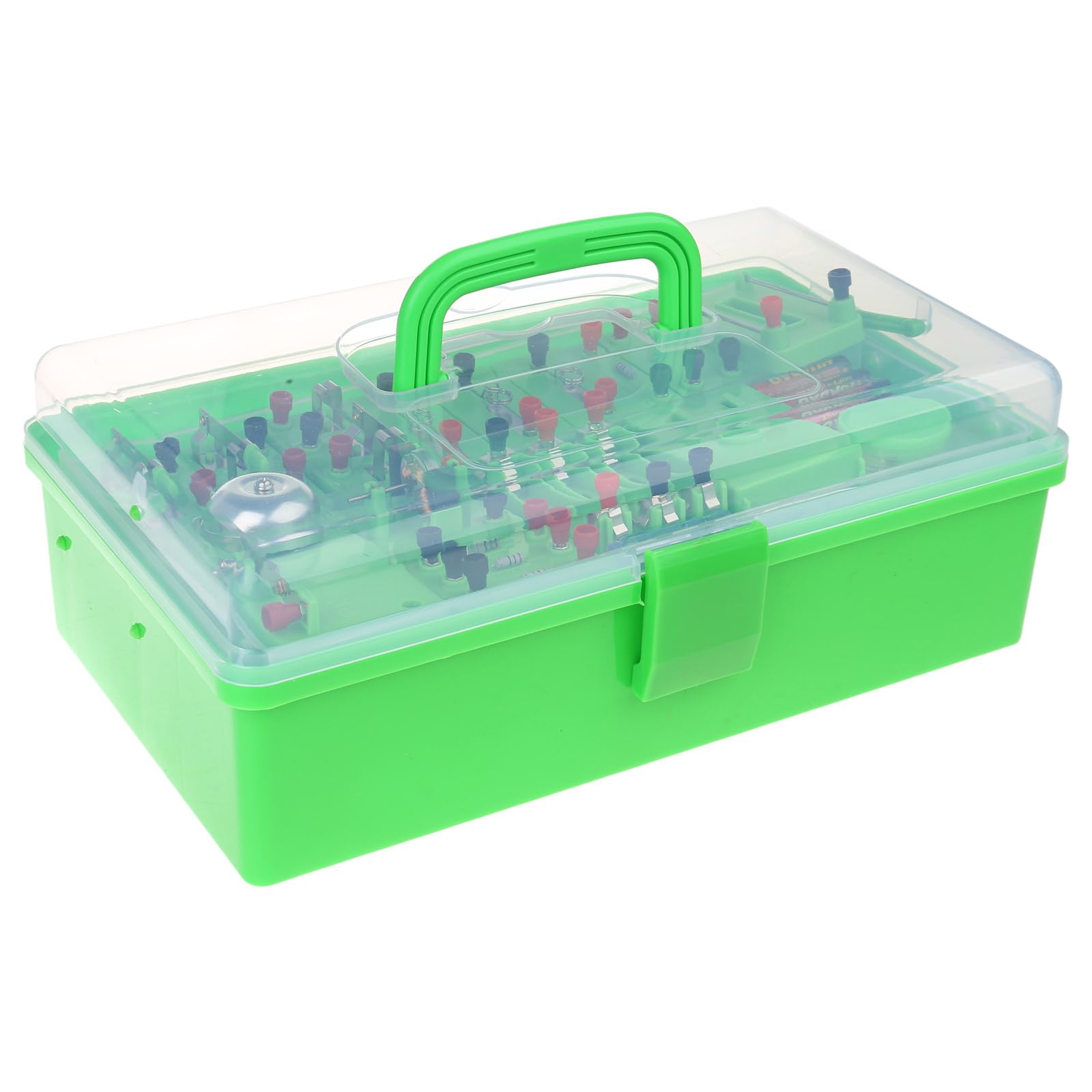 Juego de aparatos de experimento, caja de equipo de laboratorio de ciencias, equipo para niños, experimentos eléctricos