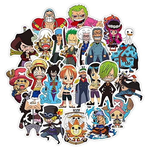 ZXXC 48 st Anime One Piece Stickers Kylskåp Gitarr Laptop Motorcykel Resa Bagage Klassisk Leksak Tecknad Klistermärke Cool Leksak Present till Barn