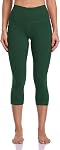 Colorfulkoala Capris de yoga haute taille pour femmes 21" Leggings d'étanchéité avec des poches