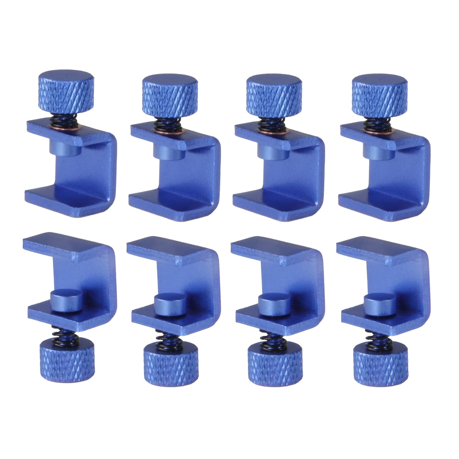 Zeberoxyz 8pcs Ender 3 Pro Blue Glass Bed Clips Clamps Adjustable 3D Printer Heat Bed Fixed Clips for Ender3/pro/V2/3S,Ender5/CR-10,CR-20PRO,CR-10S Pro (8PCS-Blue Glass Bed Clip Clamps)