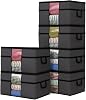 6 Pieces Window Pillow Storage Hurcu - Mega Size Quilt Hurch Organizer Organizer - 75 X 40 X 40 Cm Anthracite