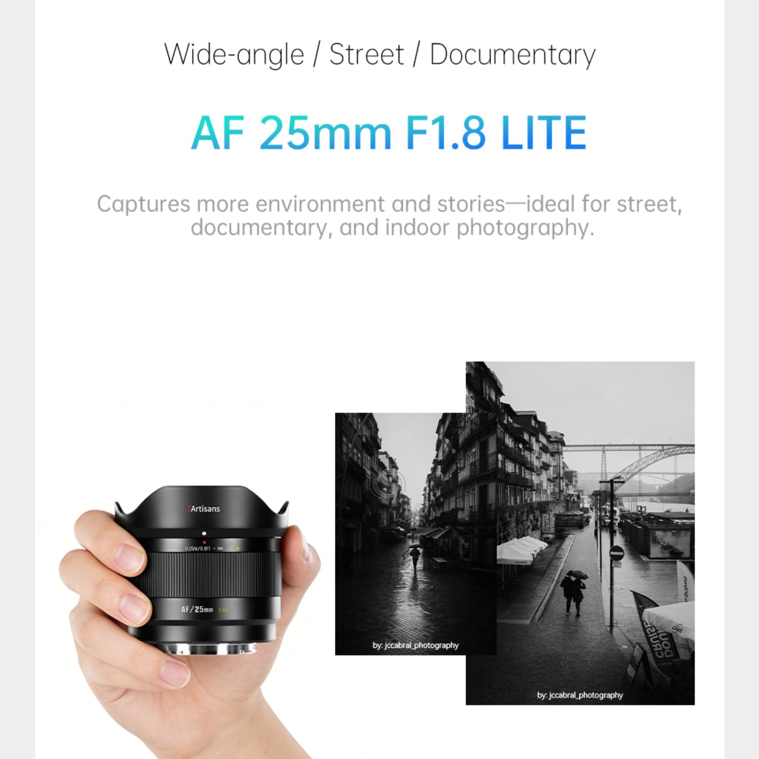 7artisans AF 25mm F1.8 Objektiv für Sony E (APS-C) – leichtes Weitwinkelobjektiv mit STM-AF, Metallbajonett und F1.8 für A6700, A6400, ZV-E10 und mehr(E-Mount)
