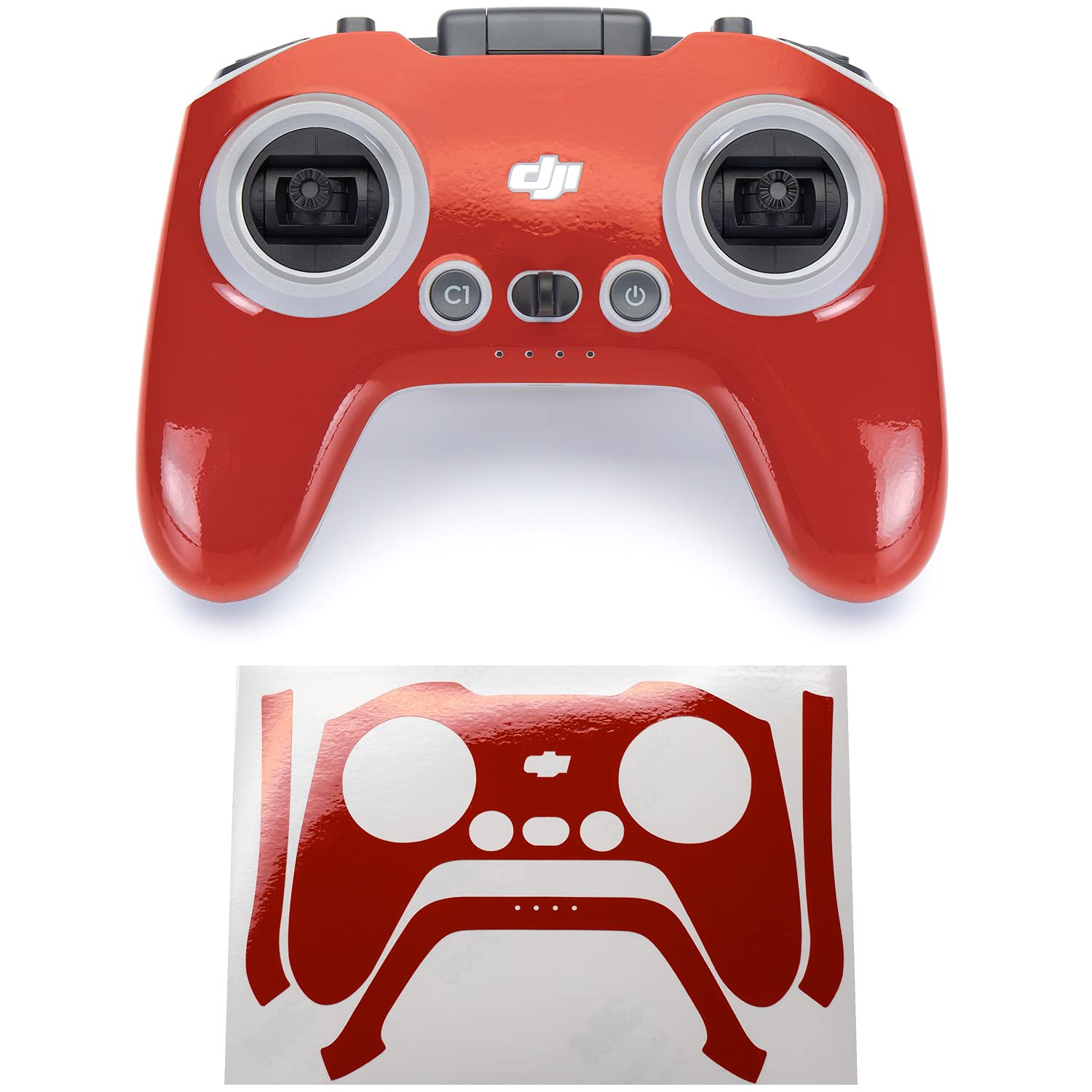WRAPGRADE Skin Compatible with DJI FPV/DJI FPV Remote Controller 3 (Super RED)