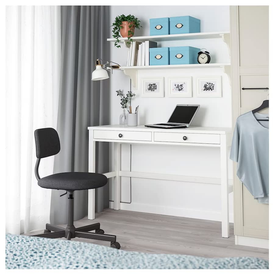 Image of HEMNES Desk with 2 Drawers, White Stain, 120x47 cm (47 1 /4x18 1 /2 inch)