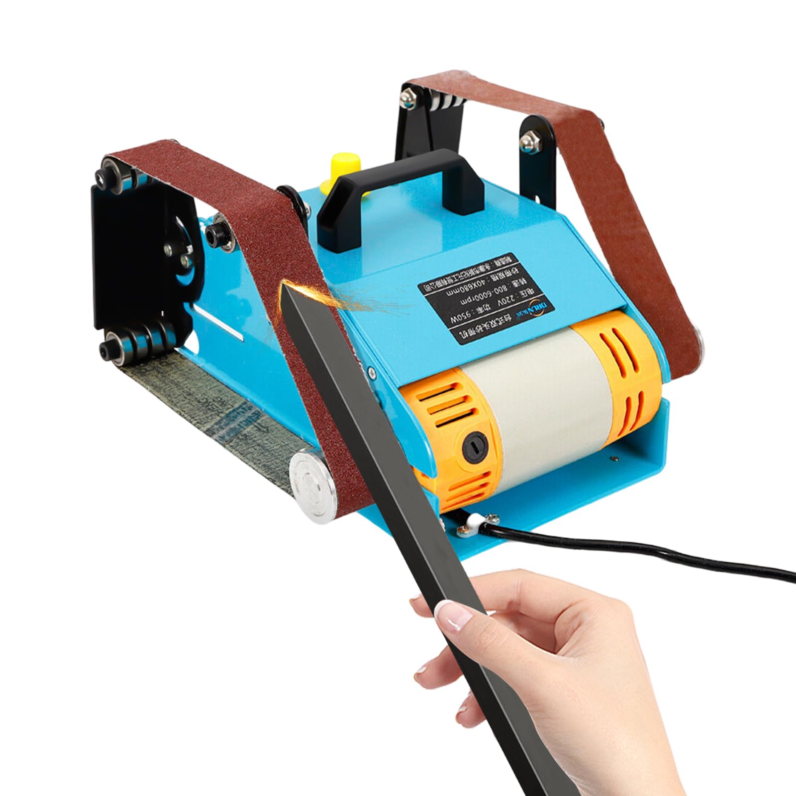 Messermacher Bandschleifer Polierer Bandschleifmaschine Schleifband Schleifer Doppelschleifer Doppel Axis Belt Sander Schleifmaschine für das Schleifen von Holz Metall Kunststoff usw Materialien