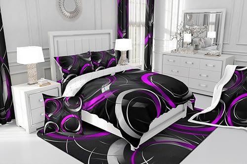 Miniatura 5 de Feelyou Juego de 2 fundas de cojín geométricas decorativas para sofá, cama, fundas de cojín decorativas con círculos geométricos, rellenos de