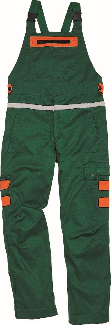 Delta plus - Pantalon erable3 poliester algodón verde/naranja talla xxl