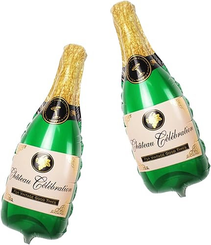 2 globos de Mylar verde champán para decoración de fiestas de compromiso de cumpleaños, fiestas
