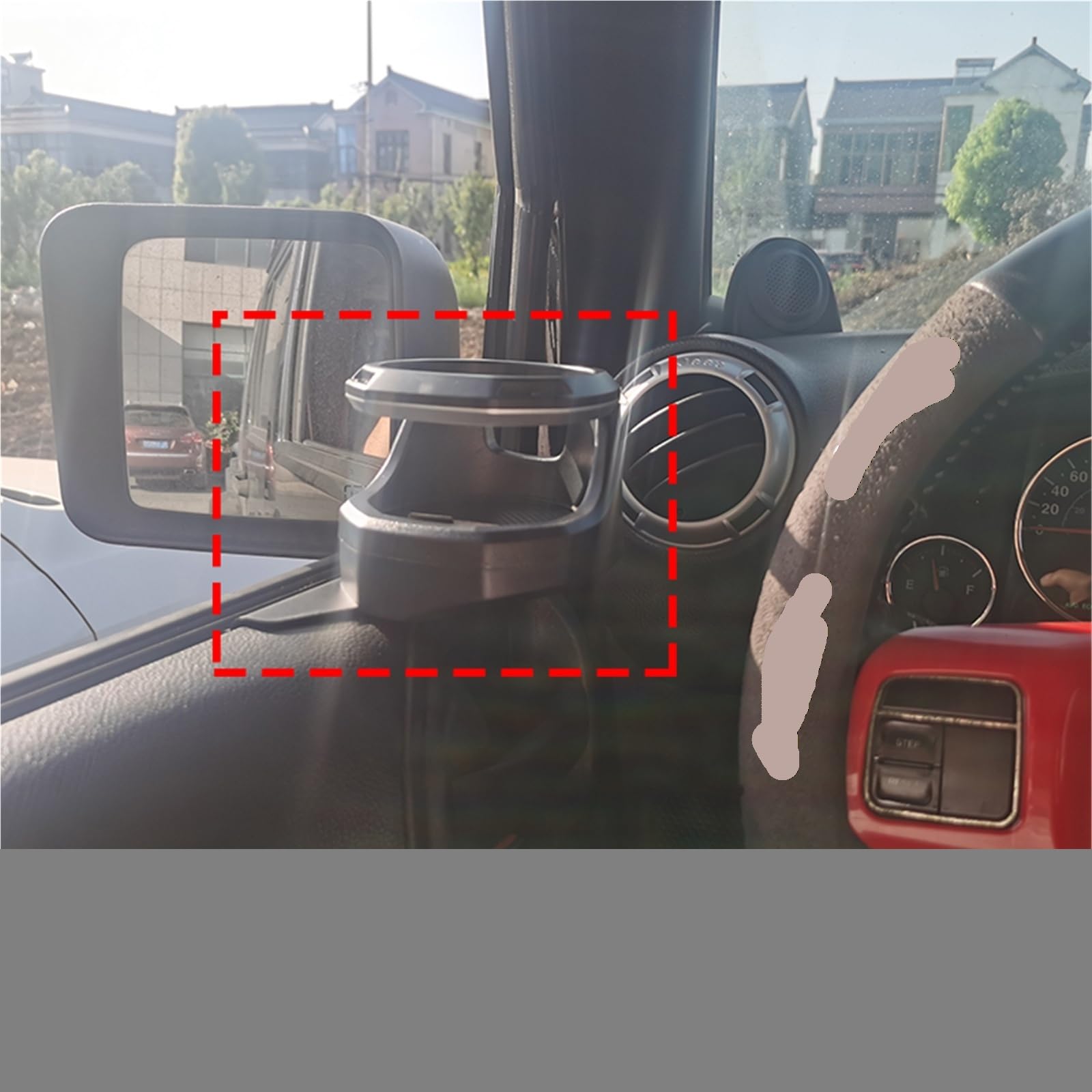 Kompatibel Mit JEEP Für Wrangler Für JK 2011 2012 2013 2014 2015 2016 2017 Autofenster ABS Getränkehalter Getränkehalter 4 Tür Autoteile(Left)