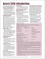 Microsoft Access 2016 Introduction Quick Reference Guide - Windows Version (Cheat Sheet of Instructions, Tips & Shortcuts - Laminated Card) 1944684115 Book Cover