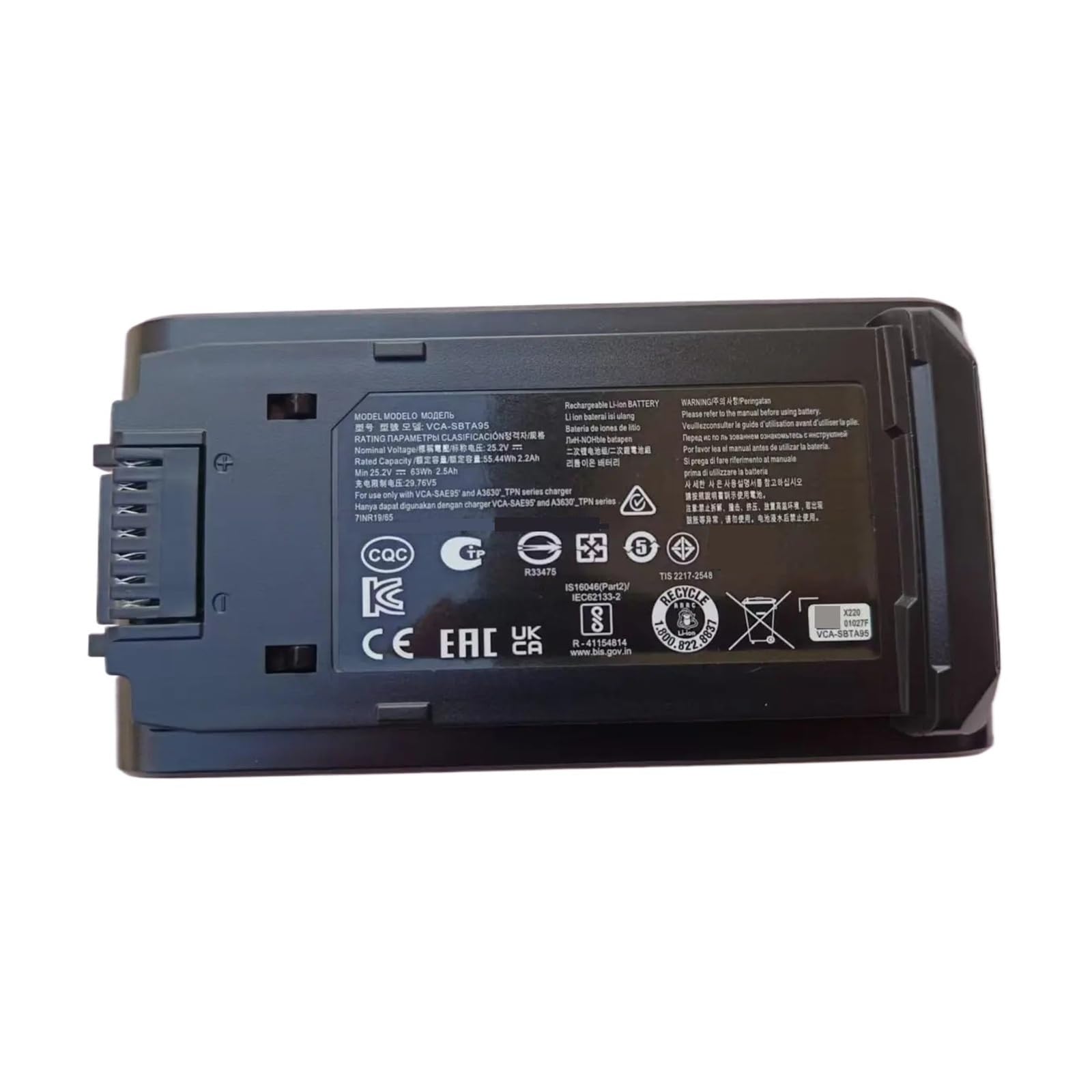 Batería compatible con Samsung Jet 95 de 2200 mAh que duplica el tiempo de succión de su hogar