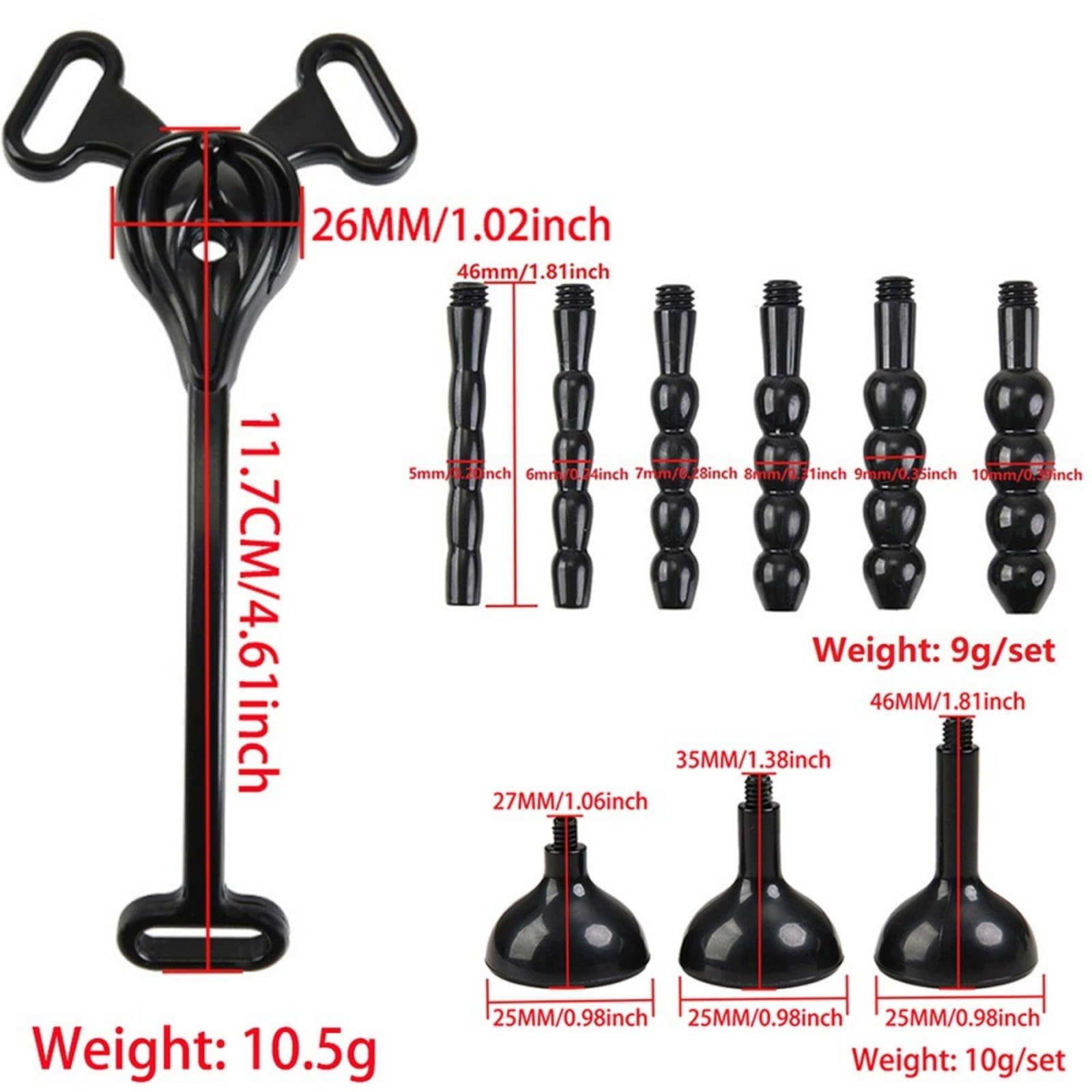 Conjunto ligero de jaula protectora para travestismo masculino con 1 cintura elástica de tres vías y múltiples accesorios-ESRZ4901 (Negro)
