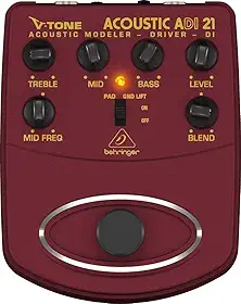 Pedal modelador para violão Behringer ADI21 V-Tone Acoustic Driver DI