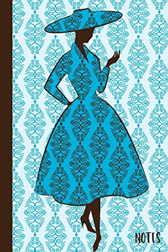 Notes: Writing Notebook Journal for Women with Vintage Fashion Themed Designs|6x9|100 Blank Lined Wide Ruled Pages|Premium Glossy Cover image 3
