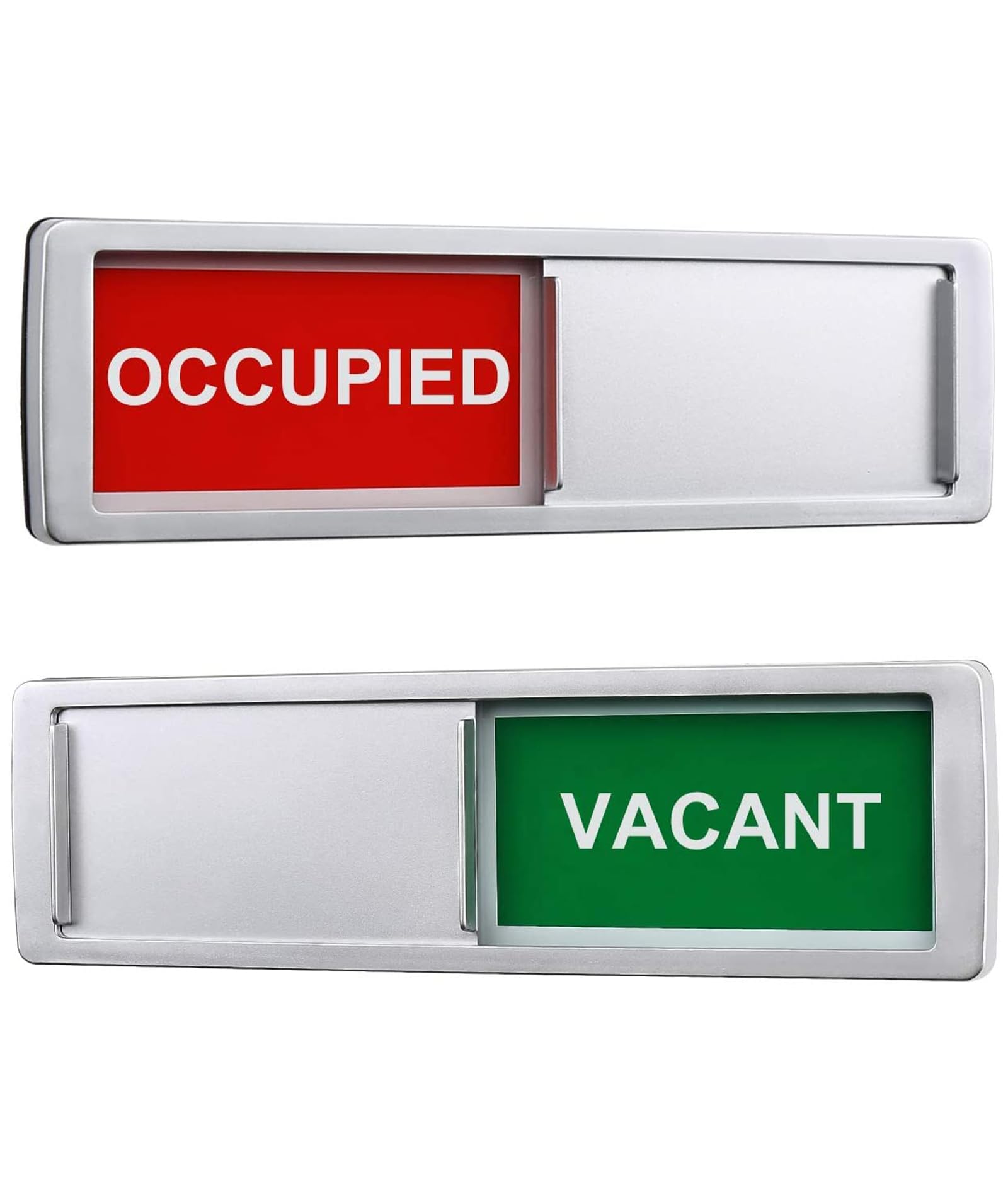 push pull stickers for door, vacant occupied door sign for home office restroom conference room bold red green display easy adhesive installation(7 * 2in)
