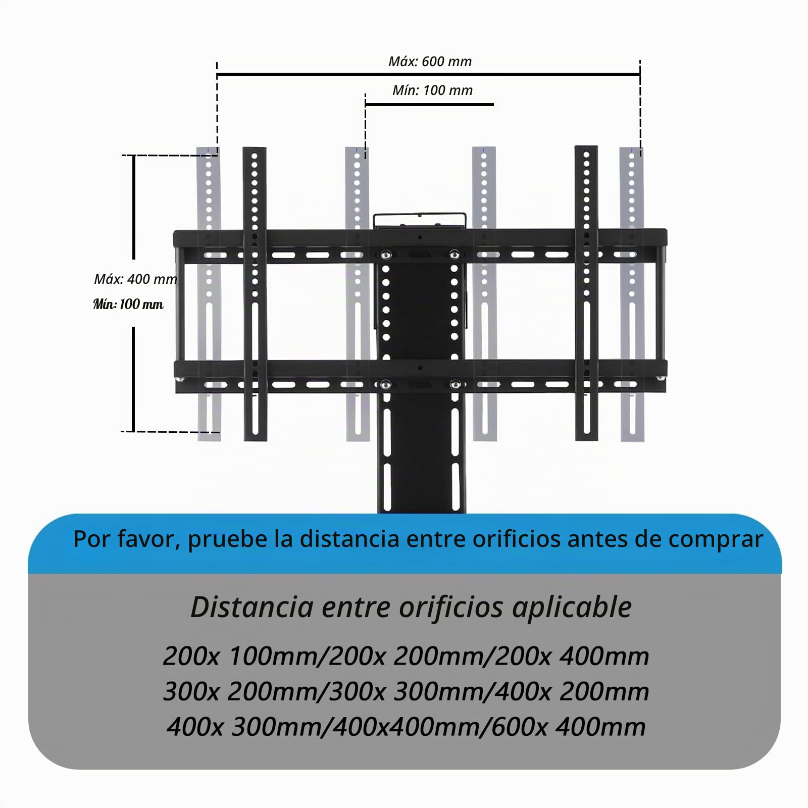 Soporte Techo TV Motorizado para Pantalla de 32 a 70 Pulgadas, Smart Ajustable Con Control Remoto, MAX VESA 600x400mm, Soporta 60kg