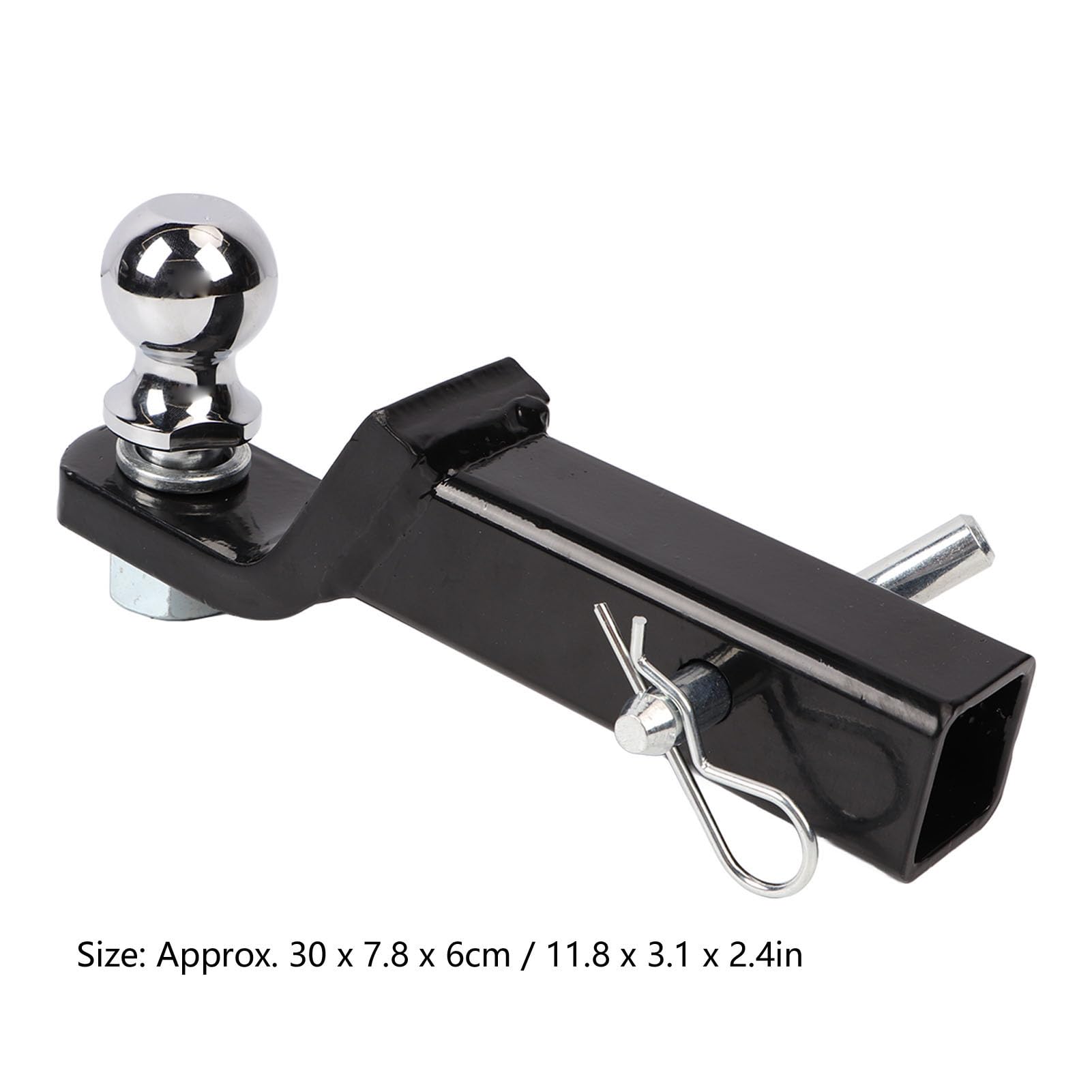 Asixxsix Gancio di Traino, 2,4 Pollici in Acciaio Regolabile Trailer Hitch Mount, Alta Sicurezza Durevole Facile Installazione Trailer Hitch Mount per Barche Campeggiatori