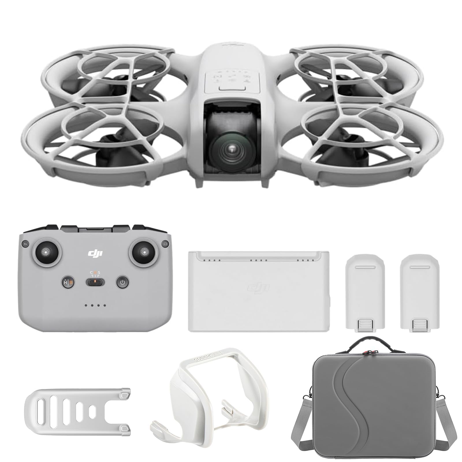 DJI Neo Fly More Combo con Accesorios Versátiles, Mini Dron con Cámara 4K, Dron Autovolador de 135 g, Función Follow me, Despegue Manual, Seguimiento de Motivos AI, con RC-N3 y 3 BaterÃas.