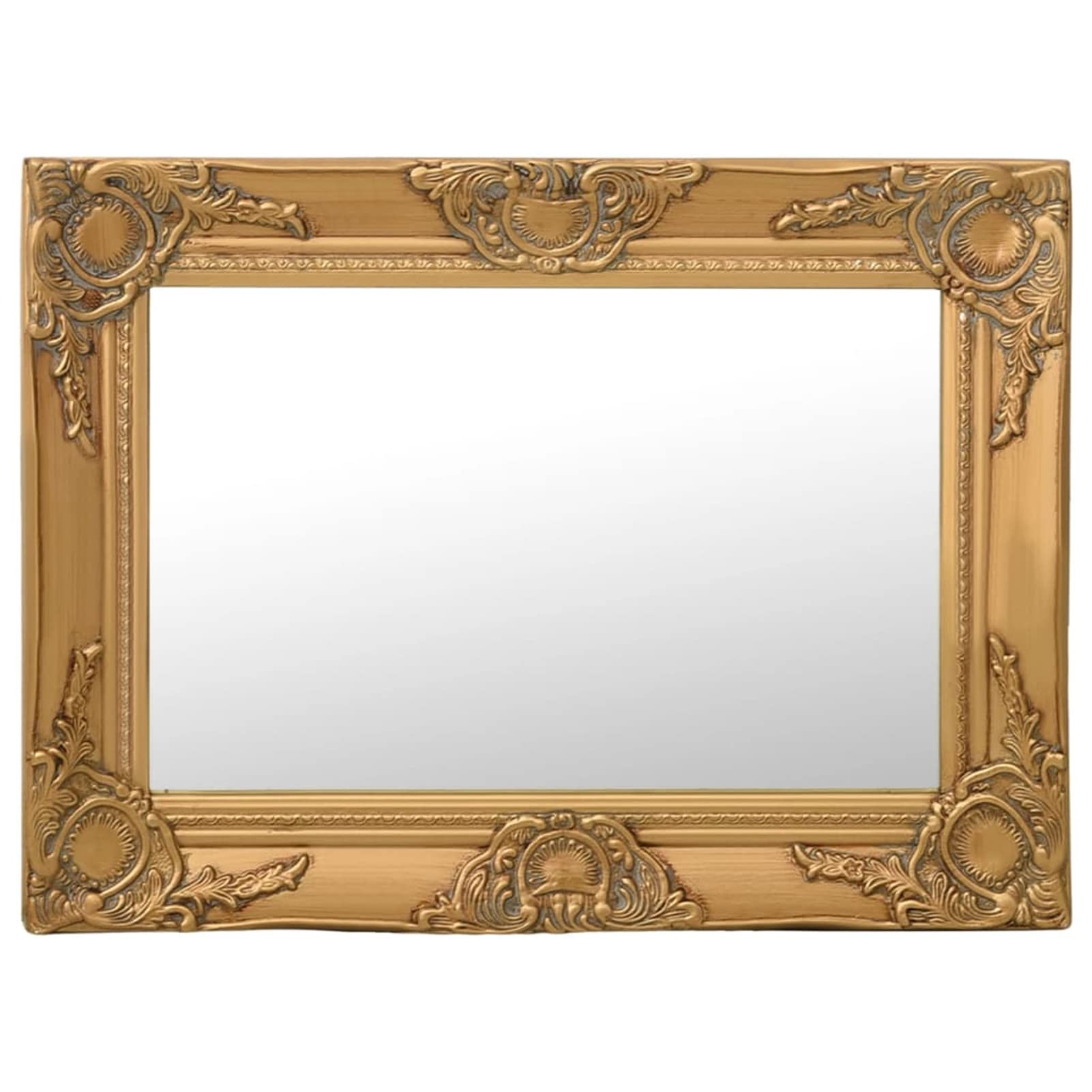 Xichuzi Espejo de Pared Estilo Barroco, Espejo Ba?o, Espejos De Salon, Espejo Recibidor Entrada, Dorado 60x40 cm
