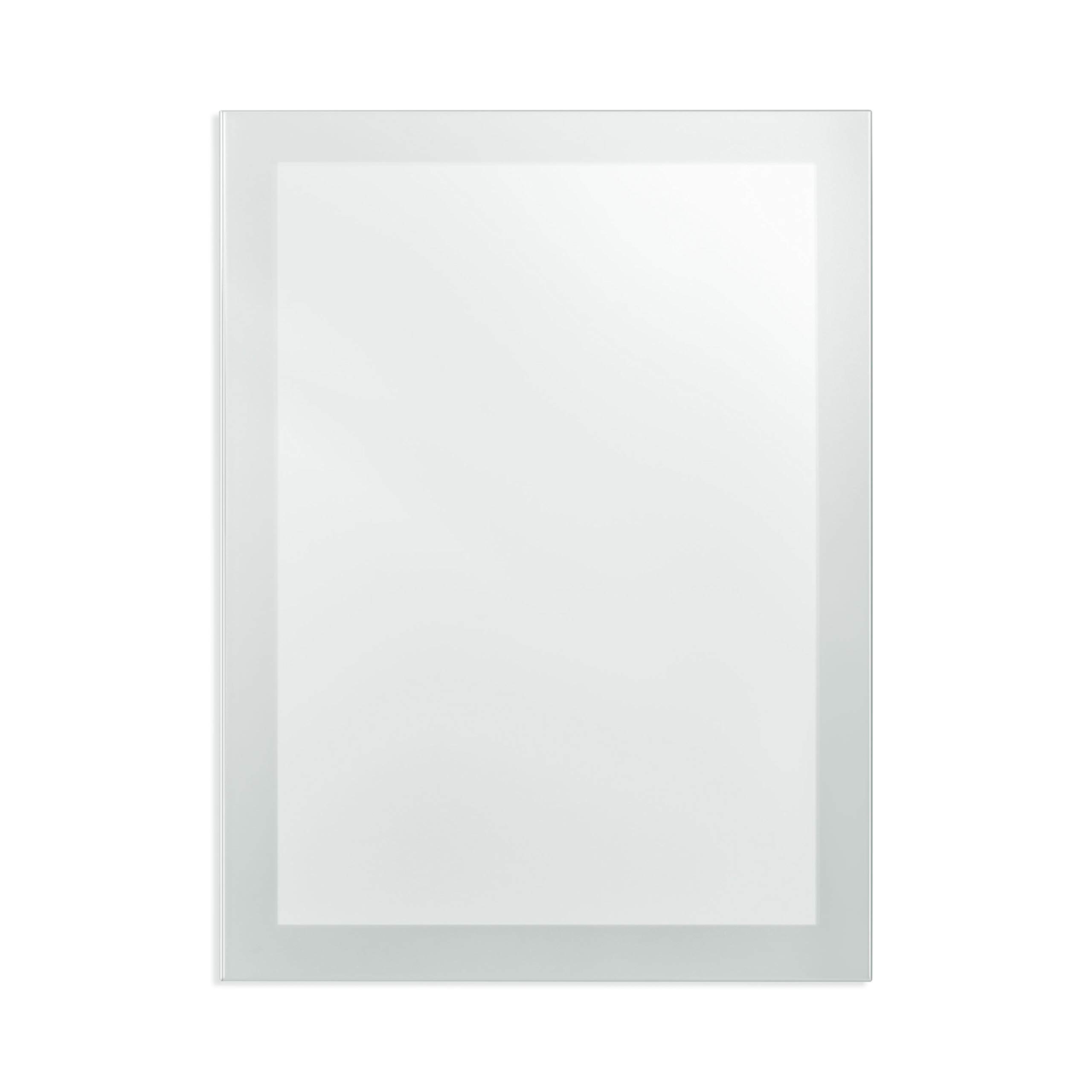 Better Bevel 30" x 40" Frameless Rectangle Mirror | Frosted Border | Bathroom Wall Mirror