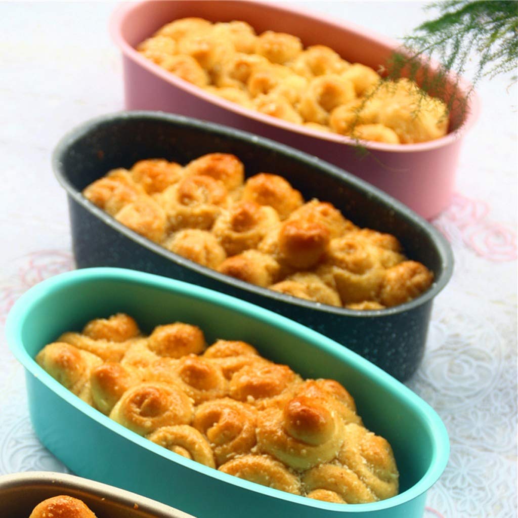 RJJ Narzędzia do pieczenia formy ciasto owalne ser serem non-stick ciasto chleb formy non-stick piekarnik ciasto złoto (Color : Golden)