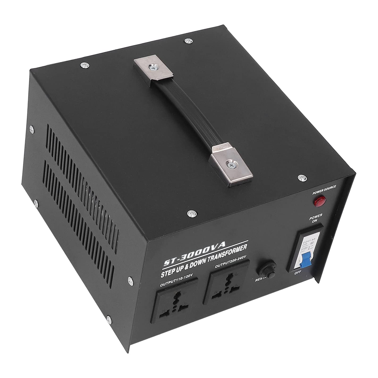 FTVOGUE Transformador de Voltaje de CA, Convertidor de Potencia de 3000 W Convertidor de Voltaje Reductor Elevador, Diseño de Transporte Compacto, Uso de Refuerzo de Potencia para Técnicos de