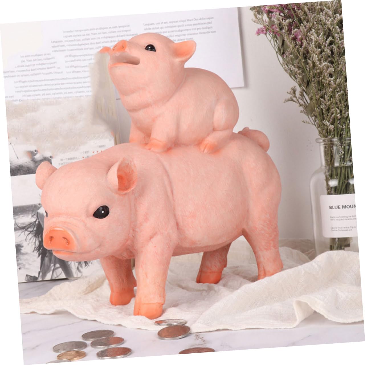 BESTonZON Pot De Stockage De Pièces De Monnaie 1 Pièce Pot D'Épargne pour Cochon Banque De Pièces De Monnaie