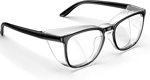 Gafas de seguridad, elegantes gafas sin lente antiniebla, alternativas perfectas a las gafas protectoras regulares para trabajadores de la salud.