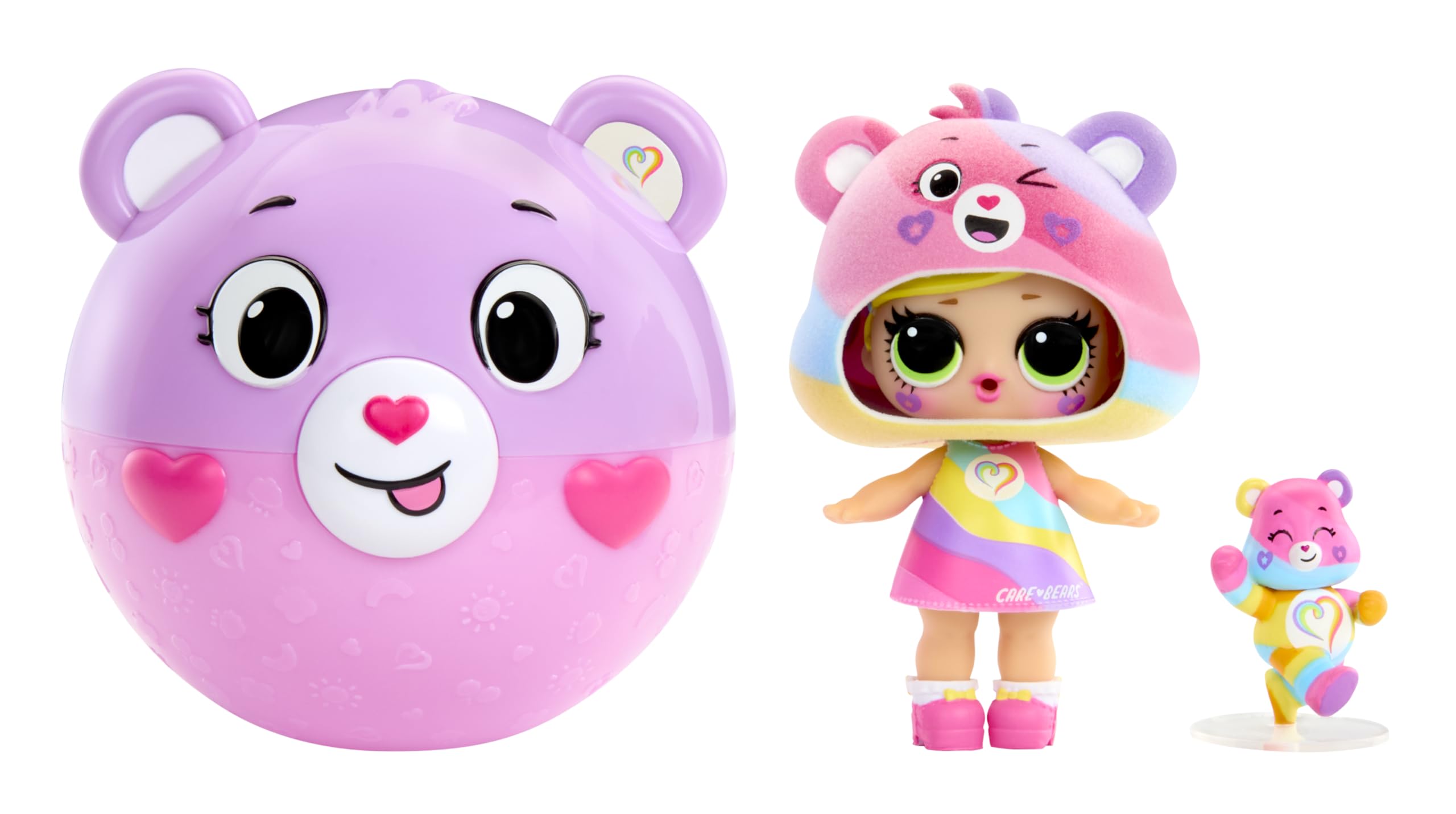L.O.L. Surprise! Loves Care Bears™ Tots Doll – Collectible Dolls with Care Bears-Inspired Fashions, Accessories & Mini Felted Bear – Surprise Ball with Character Badge – Assorted Styles – Ages 4+ - 5
