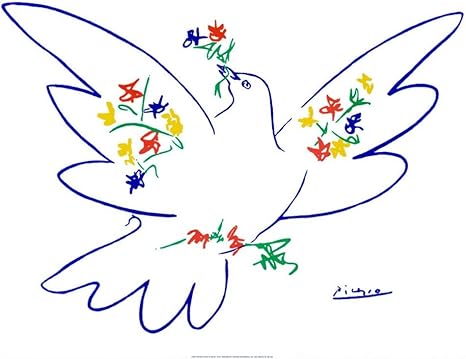 Pablo Picasso – Dove of Peace - Blue - Pablo Picasso Poster (71,12 x 55,88  cm) : Amazon.fr: Cuisine et Maison