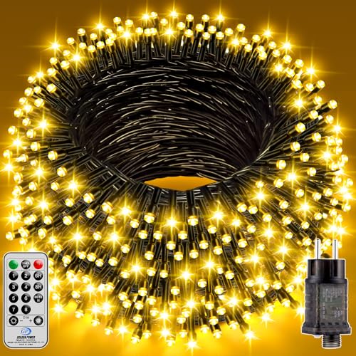 LED Lichterkette Weihnachtsbaum Innen Außen - 25M 250LEDs Warmweiß...