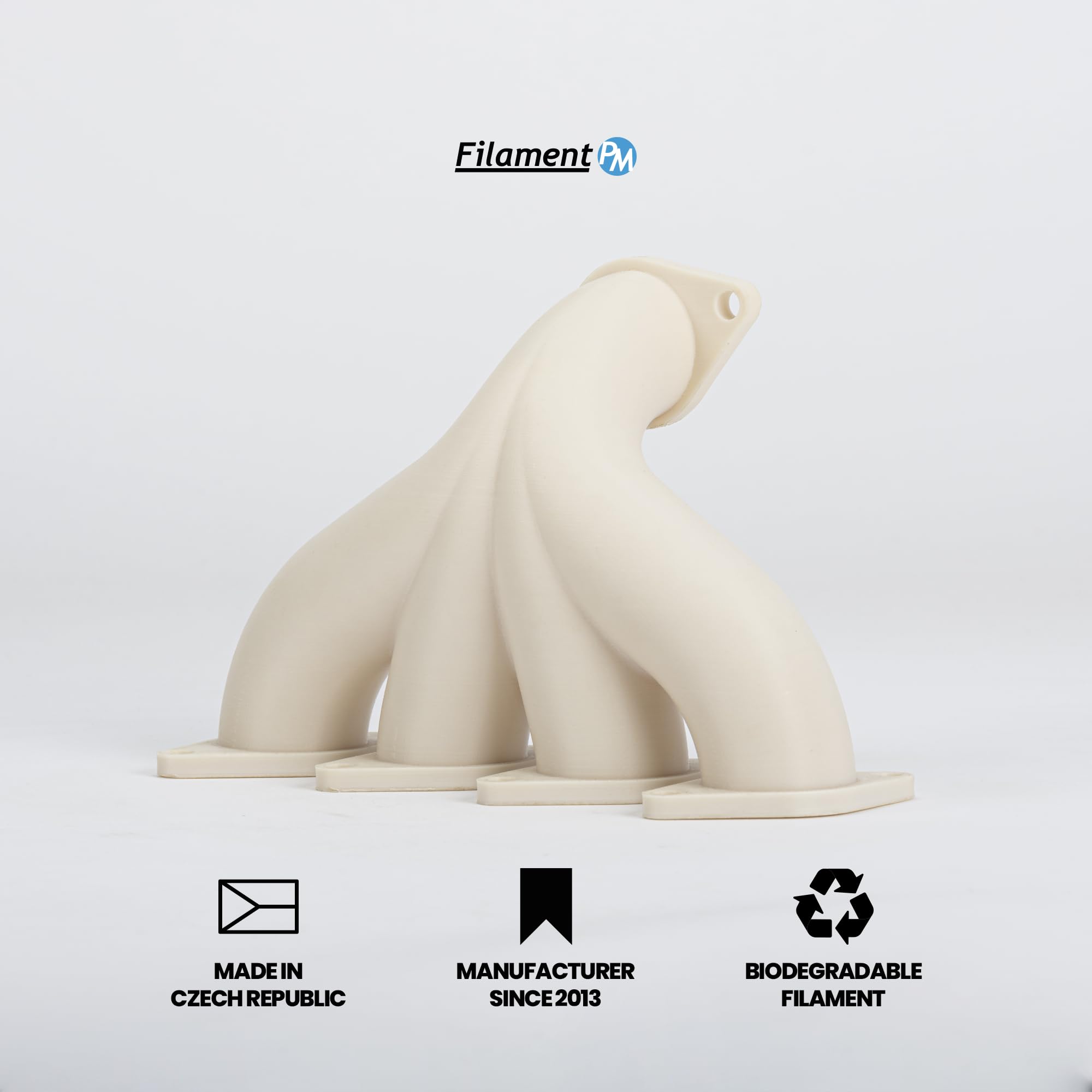 Filament-PM ASA Natural, 1,75 mm, 0,75 kg de filamento de alta calidad fabricado en la UE.