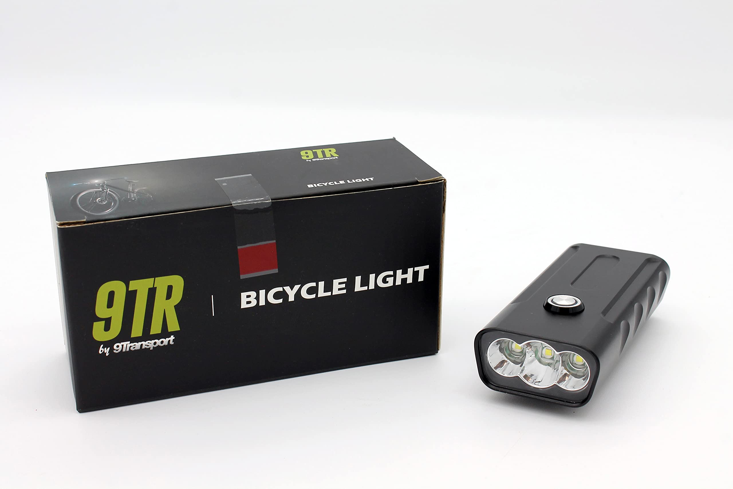 Luz Delantera de 3 Focos USB-B013 para Bicicleta, 800 lúmenes, batería 2400 mAh, Recargable con USB