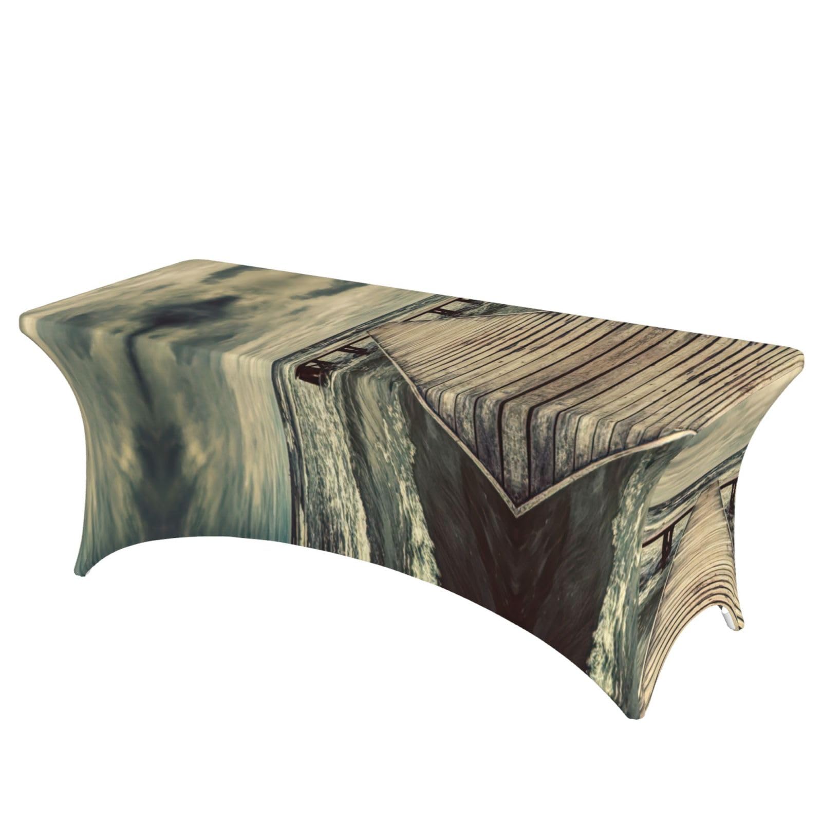 Nappe imprimé côtier stretch élasthanne de 1,8m pour décoration de table banquet fête