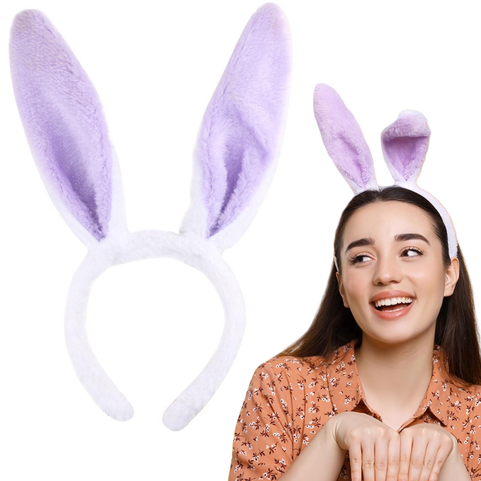 Oster Hasenohren Haarreif, Plüsch Hase Ohren Haarbänder, Hasen Ohren Haarreifen, Osterhasenohren Stirnband Osterhasen Ohren Haarreif Ostern Hasenkostüm Zubehör für Ostern Karneval Geburtstag Cosplay
