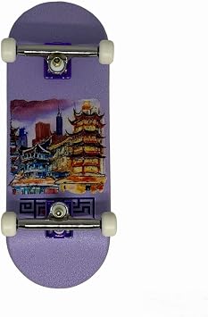 LEEFAI Pro Fingerboard Complete Set Up 34 * 96mm-Maples Wood Deck UV Printing Graphic 4.0 Trucks & 5 Urethane 65d Wheels-Op3ra Oriented Vibes