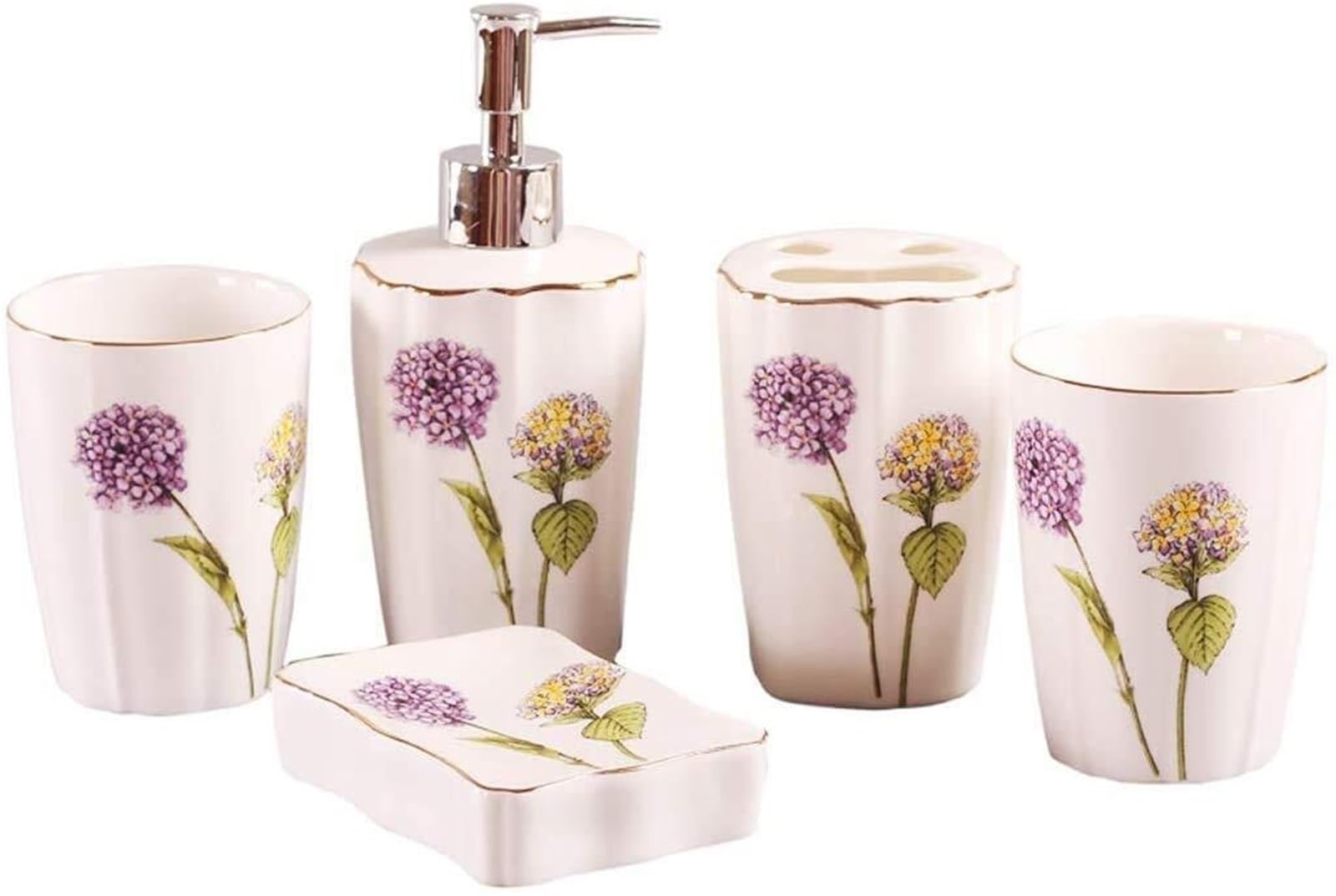 Juego de baño de cerámica para eliminar el desorden del lavabo con elegancia