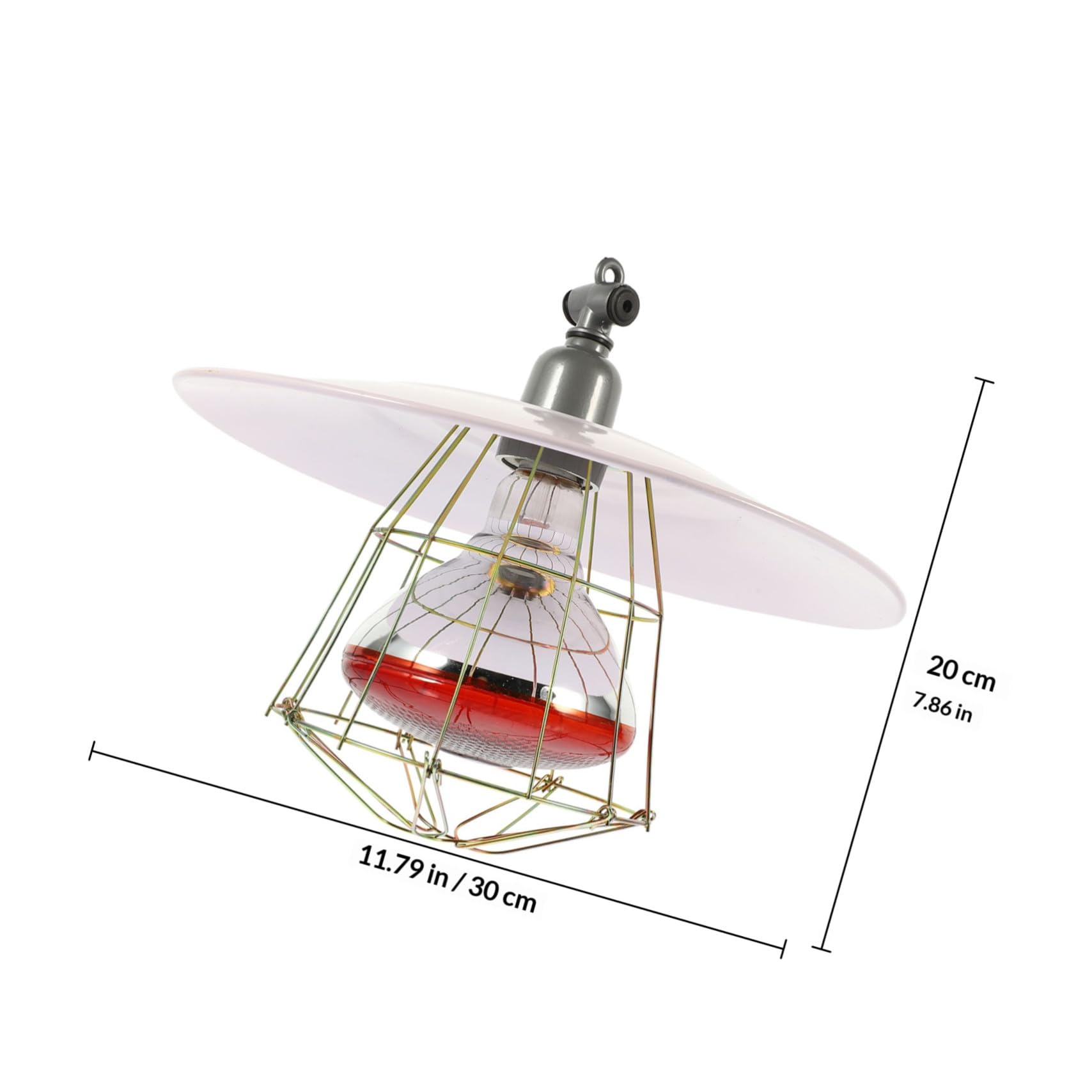 Lampada Riscaldante per Animali Bianco in Metallo Resistente Colore Casuale Non Facile da Deformare per Incubatrice di Bestiame e Gabbie per Animali Domestici
