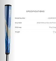 Vista 3 de Winn Grips Winn Excel 2020-VSN Vision JumboLite Pistola Putter Grip de golf Azul, Azul/Gris