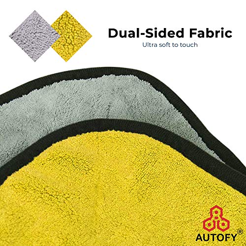 Image of Autofy Multipurpose 4 in 1 Combo Cleaning Kit Dust Cloth Towel Glove for All Vehicles Bike Car Glass Kitchen, 2-800GSM Towel + 2 Microfiber Gloves (Multicolour)